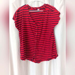 Old Navy striped short sleeve woman's shirt